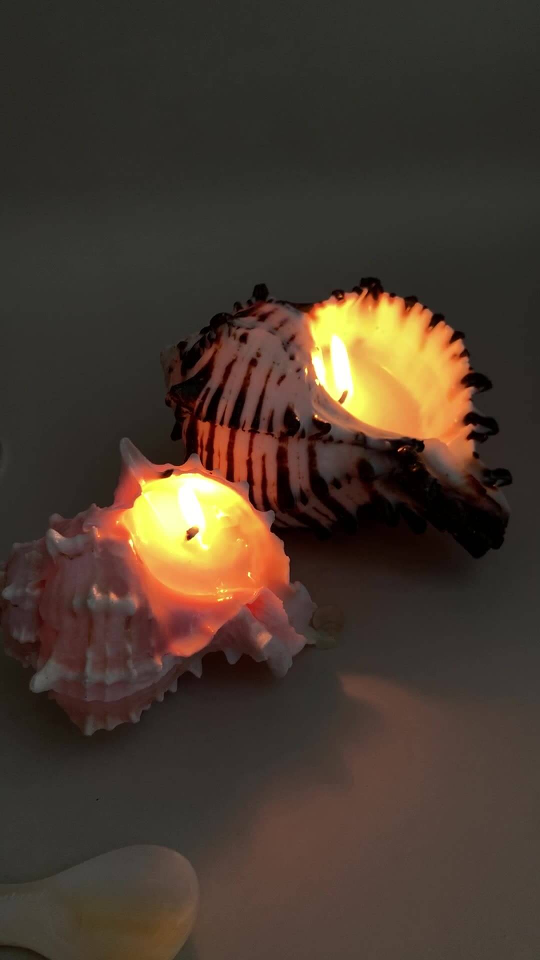 Handmade Seashell Candles