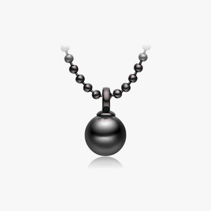 12–13mm Modern Simple Style Black Freshwater Pearl Pendant Necklace