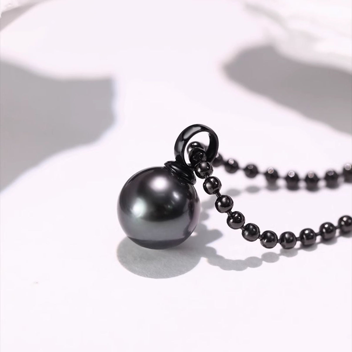 12–13mm Modern Simple Style Black Freshwater Pearl Pendant Necklace