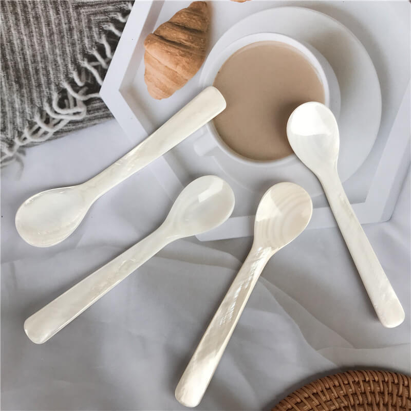 4.7" Handcrafted Shell Coffee Spoon