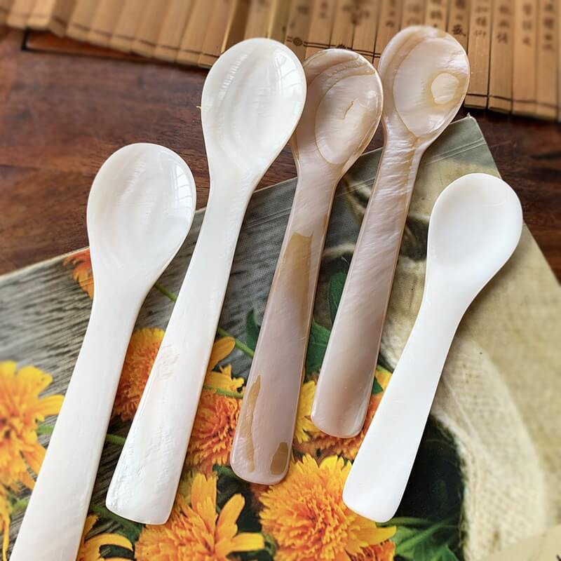 4.7" Handcrafted Shell Coffee Spoon