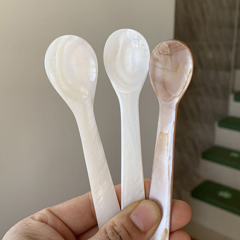4.7" Handcrafted Shell Coffee Spoon
