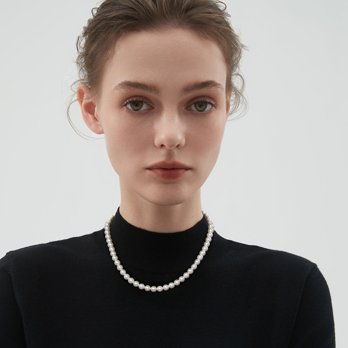 17" Princess AAA Grade Classic Nearly Round White Freshwater Pearl Necklace