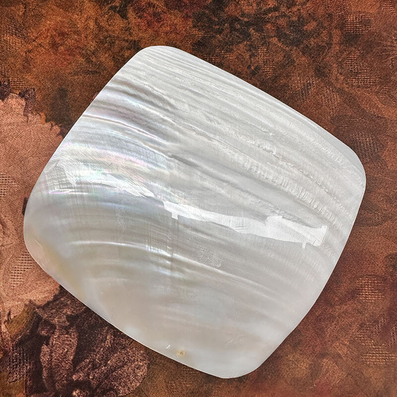 Handcrafted Iridescent Square Dish Mother-of-Pearl Shell Plate
