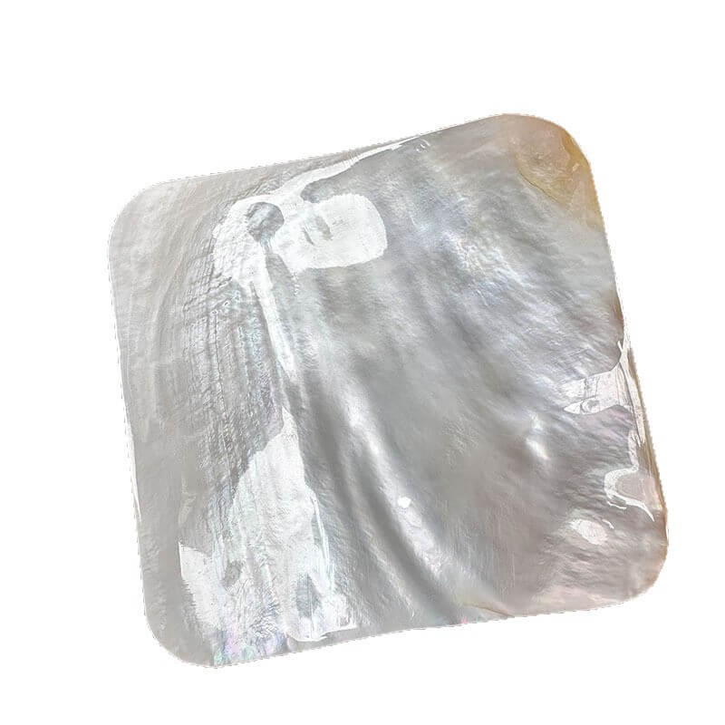 Handcrafted Iridescent Square Dish Mother-of-Pearl Shell Plate