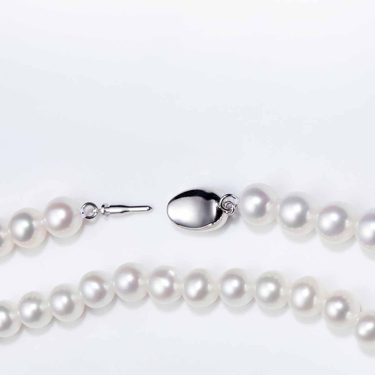 17" Princess AAA Grade Classic Nearly Round White Freshwater Pearl Necklace
