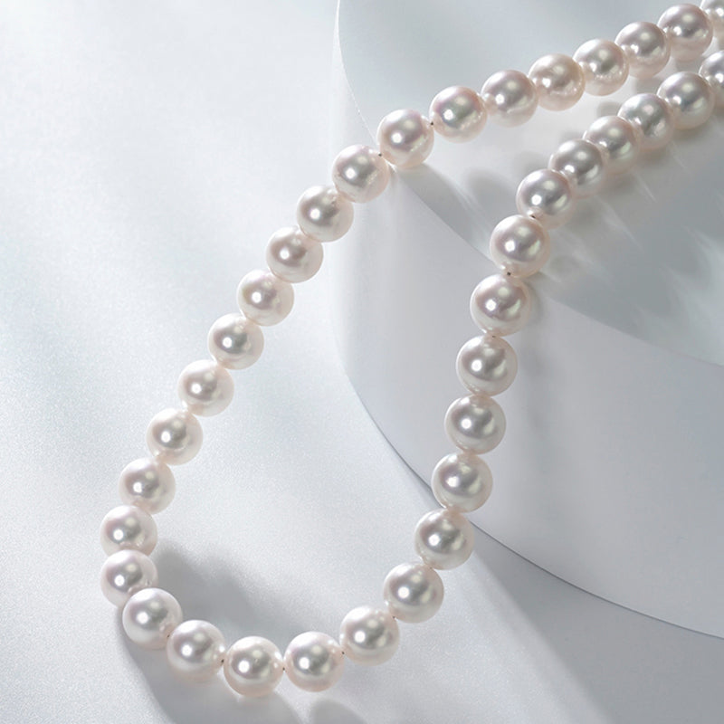 17" Princess AAA Grade Classic Nearly Round White Freshwater Pearl Necklace