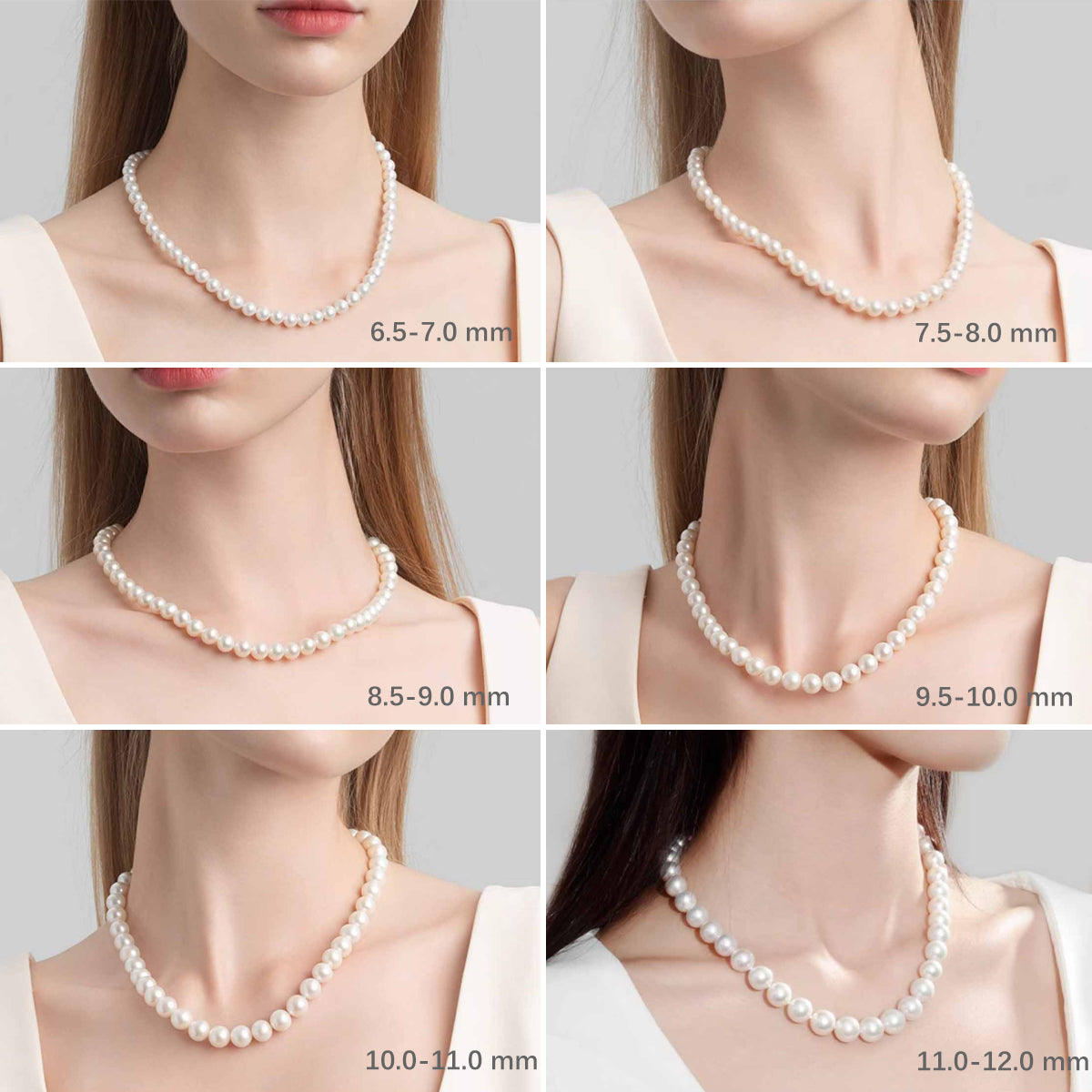 17" Princess AAA Grade Classic Nearly Round White Freshwater Pearl Necklace