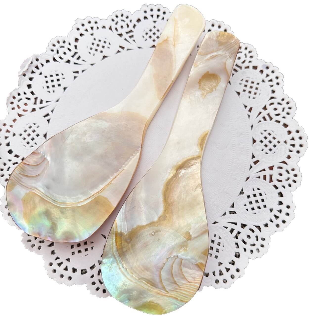 Handcrafted Mother-of-Pearl Salad Shell Spoon